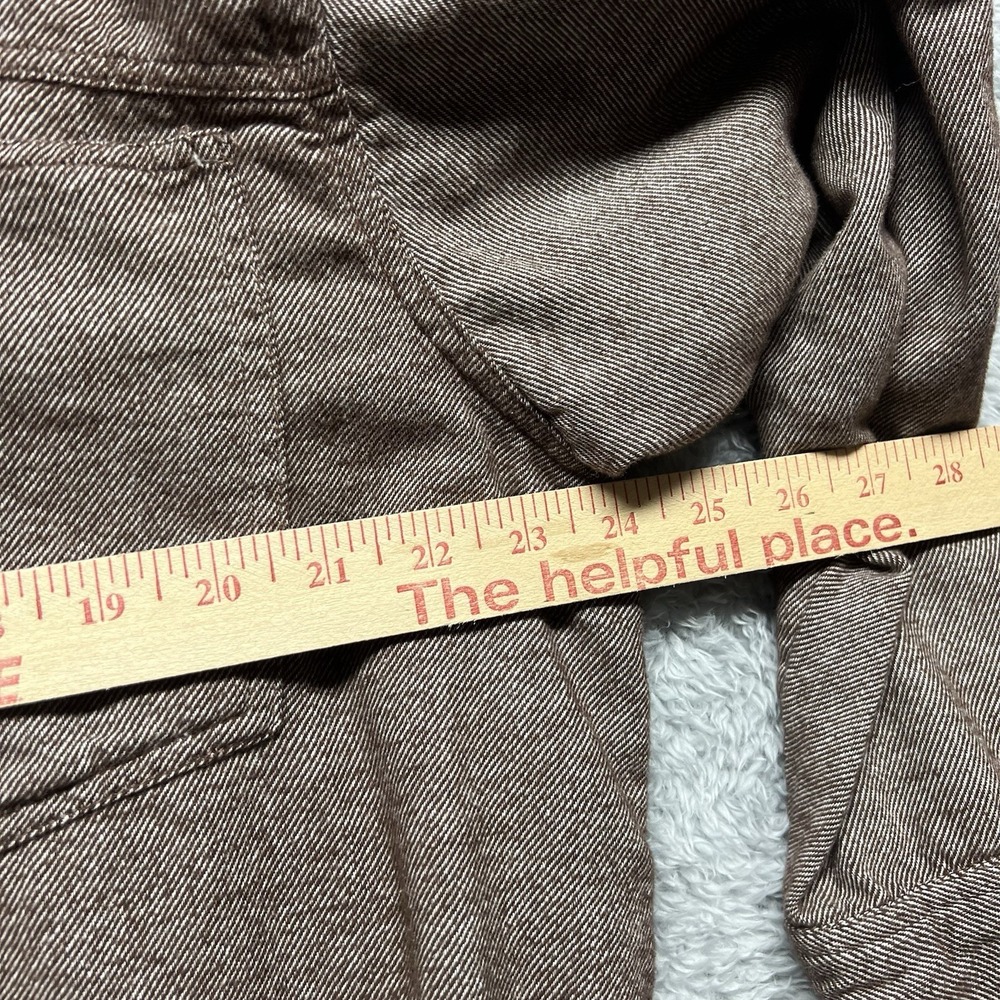 Aerie Shirt Womens Small Brown Anytime Fave Twill Oversized Relaxed Button Up - Picture 12 of 14